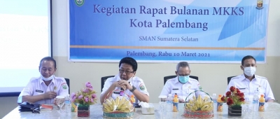Mekanisme Ujian Satuan Pendidikan (USP) dan Sosialisasi Mekanisme PPDB 2021 dalam Rapat Bulanan MKKS Kota Palembang di SMAN Sumatera Selatan
